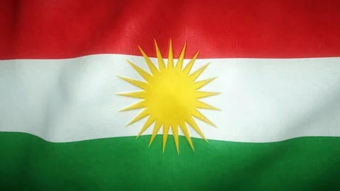 Flag of Kurdistan waving in the wind Stock-Footage 125829548