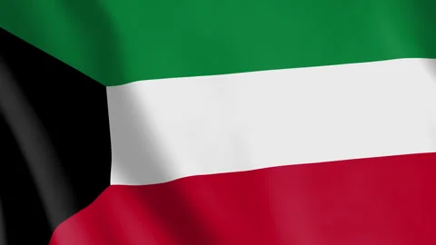 Flag of Kuwait Animated Background Stock Footage 327860787