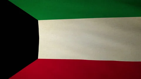 Flag Kuwait Stock Footage 61438457