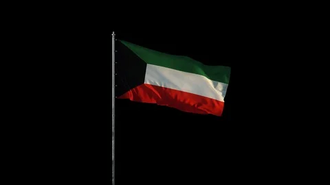 Flag of Kuwait Stock Footage 103178743