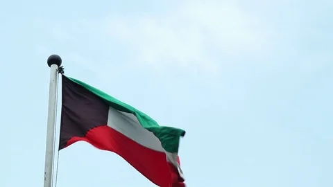 Flag of Kuwait 스톡 동영상 113997371