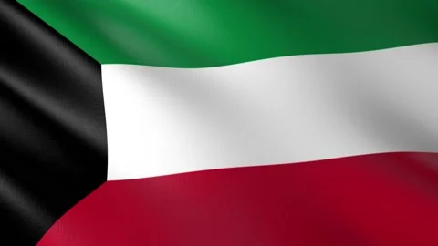 Flag of Kuwait Stock Footage 151368382