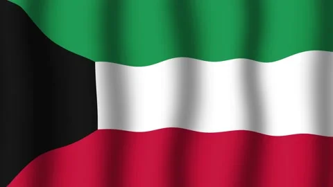 Flag of Kuwait Stock Footage 175805806