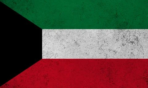 Flag Kuwait grunge texture Stock Illustration