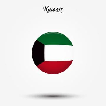 Flag of Kuwait icon Stock Illustration