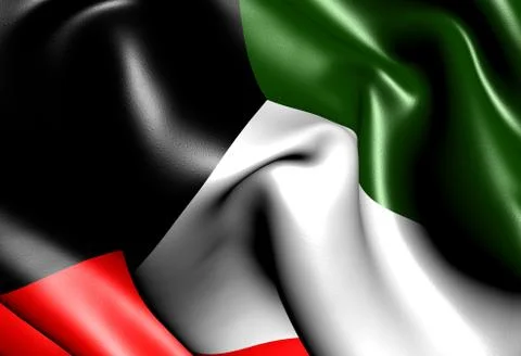 Flag of kuwait Stock Illustration