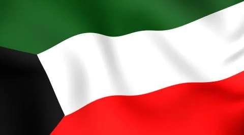 Flag of kuwait Stock Illustration