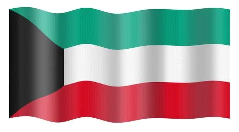 Flag of Kuwait Stock Illustration