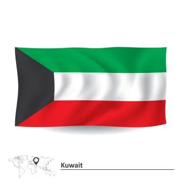 Flag of Kuwait Stock Illustration