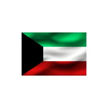 Flag of Kuwait. Stock Illustration