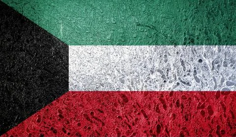 Flag of Kuwait Illustrazione stock