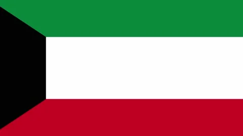 Flag of Kuwait moving sideways Video stock 218382826