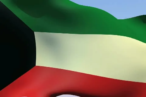 Flag of Kuwait NTSC Stock Footage 14463925