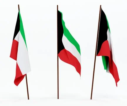 Flag of Kuwait Stock Photos