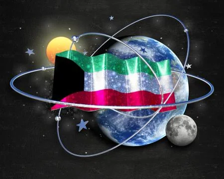 Flag Kuwait quality designer flag Stock Illustration