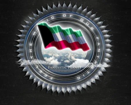 Flag Kuwait quality designer flag Stock Illustration