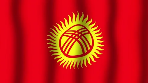 Flag of Kyrgystan Stock Footage 175807331