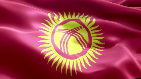 Flag Kyrgyzstan Video stock 47750139