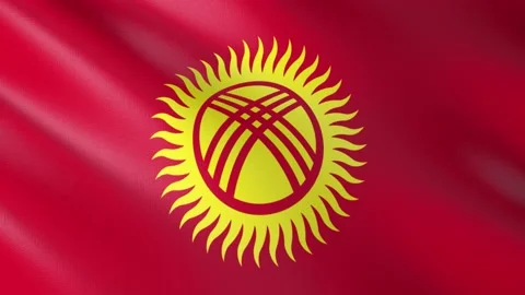 Flag of Kyrgyzstan Video stock 151368438