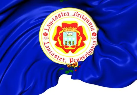 Flag of lancaster Stock Illustration