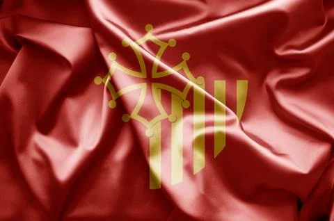 Flag of languedoc-roussillon Stock Illustration