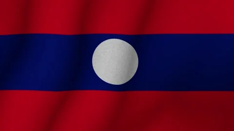 The flag of Laos. The developing national flag of Laos in 3d format. animation 스톡 동영상 274263659
