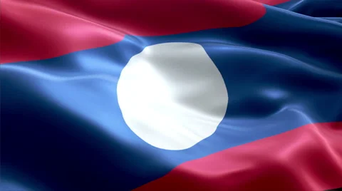 Flag Laos Stock-Footage 47750363