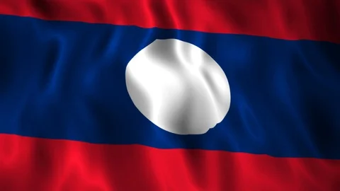 Flag Laos Stock Footage 128176201