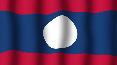 Flag of Laos Stock Footage 175808043