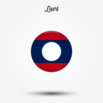 Flag of Laos icon Illustrazione stock