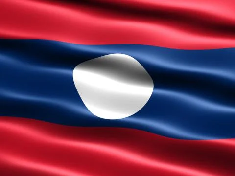 Flag of laos Stock Illustration