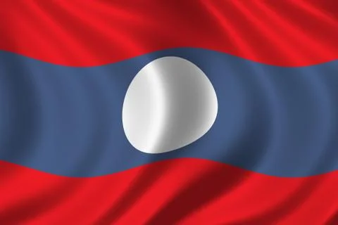 Flag of Laos Stock Illustration