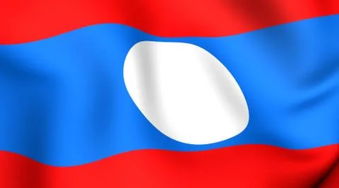 Flag of laos Stock Illustration