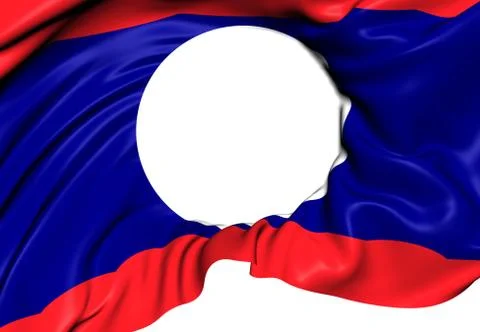 Flag of laos Stock Illustration