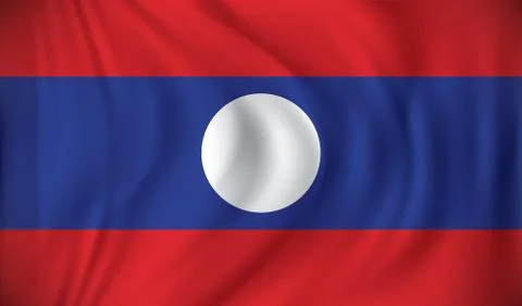 Flag of Laos Stock Illustration