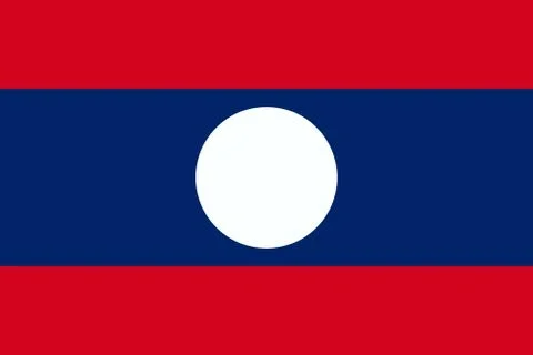 Flag of Laos Stock Illustration