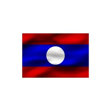Flag of Laos. Stock Illustration