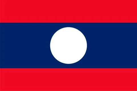 Flag of Laos Stock Illustration