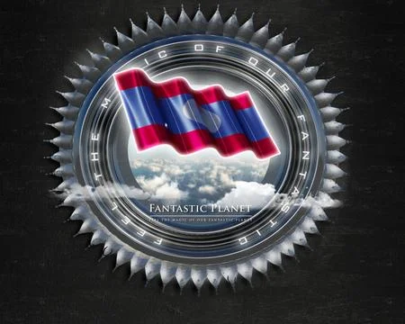 Flag Laos quality designer flag Stock Illustration