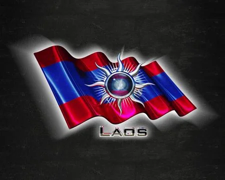 Flag Laos quality designer flag Stock Illustration