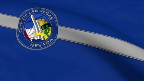 Flag of Las Vegas City Loop Stock Footage 241160879