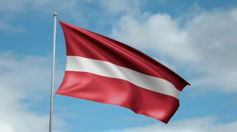 Flag of Latvia Video stock 443281