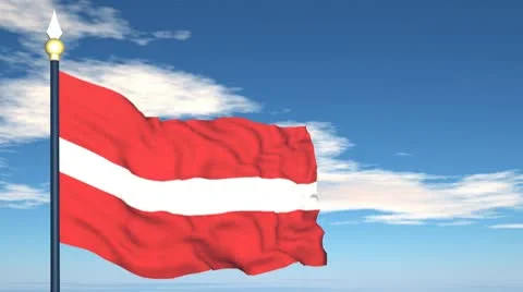 Flag Of Latvia Stock Footage 10732398