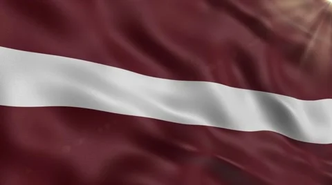 Flag of Latvia Stock Footage 49246236