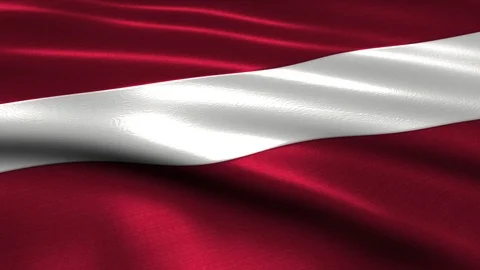 Flag of Latvia Stock Footage 95823652
