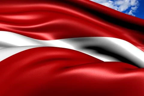 Flag of latvia Stock Illustration