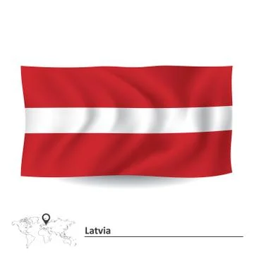 Flag of Latvia Stock Illustration