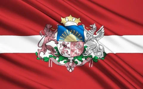 Flag of Latvia Stock Illustration