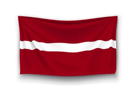 Flag of latvia Stock Illustration