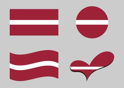 Flag of Latvia Stock Illustration